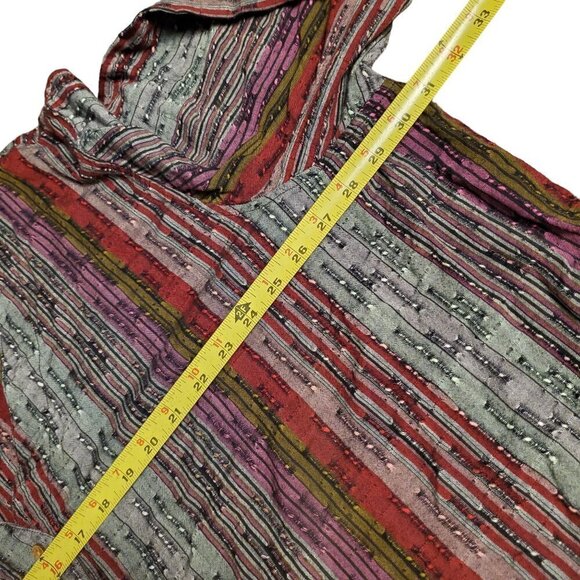 Roamans Womens Multicolor Striped V-Neck 3/4 Sleeve Blouse Top 34W 100% Cotton‎ - Picture 5 of 8